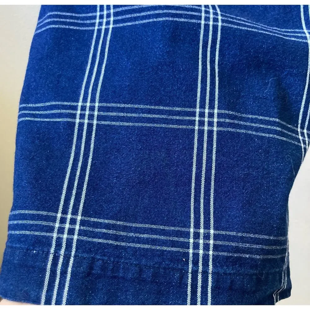 J. Crew Windowpane Cross-Back Jumper Size 2 in Blue & White Cottage Core - Picture 9 of 15